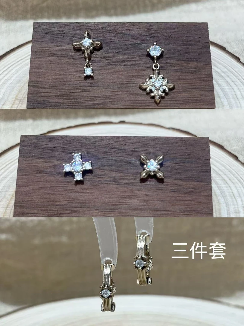 E472金色六件套耳钉耳饰