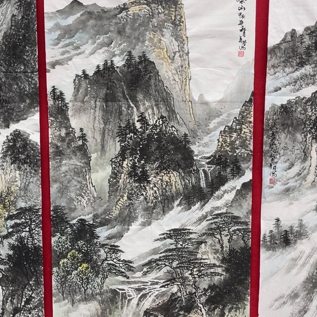 国画绘画作品多次三尺