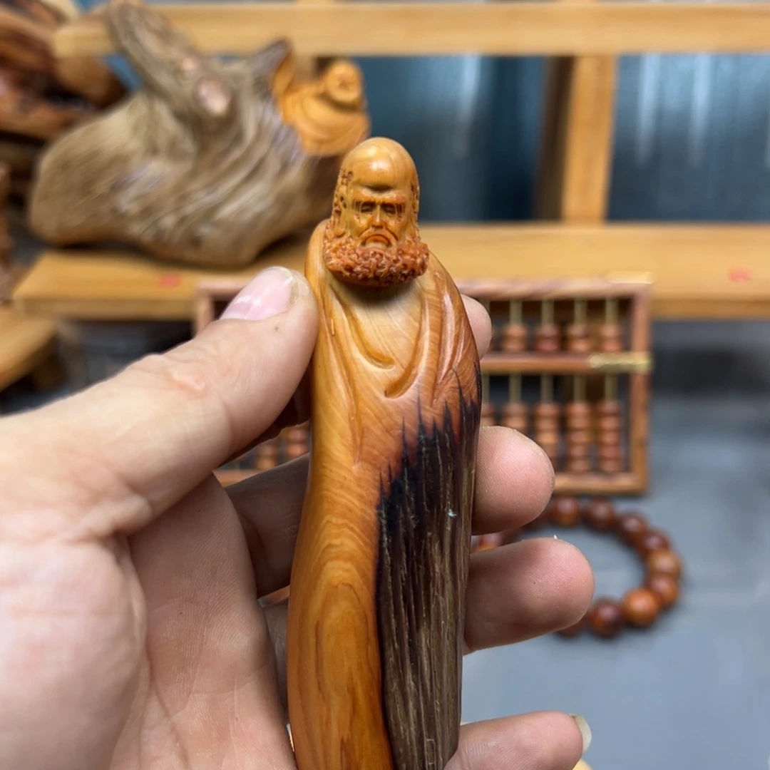 上***君木崖柏木摆件手把件