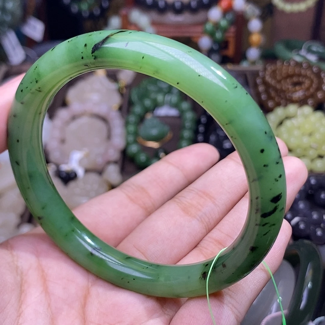 和田玉未镶嵌颈饰碧玉乌兰海61老矿料孤品福利手镯