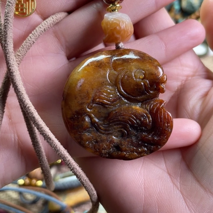 上***秋岫岩河磨玉（透闪石质玉）未镶嵌挂件