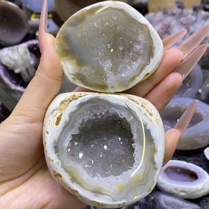 未镶嵌珠宝半成品水晶白晶盆