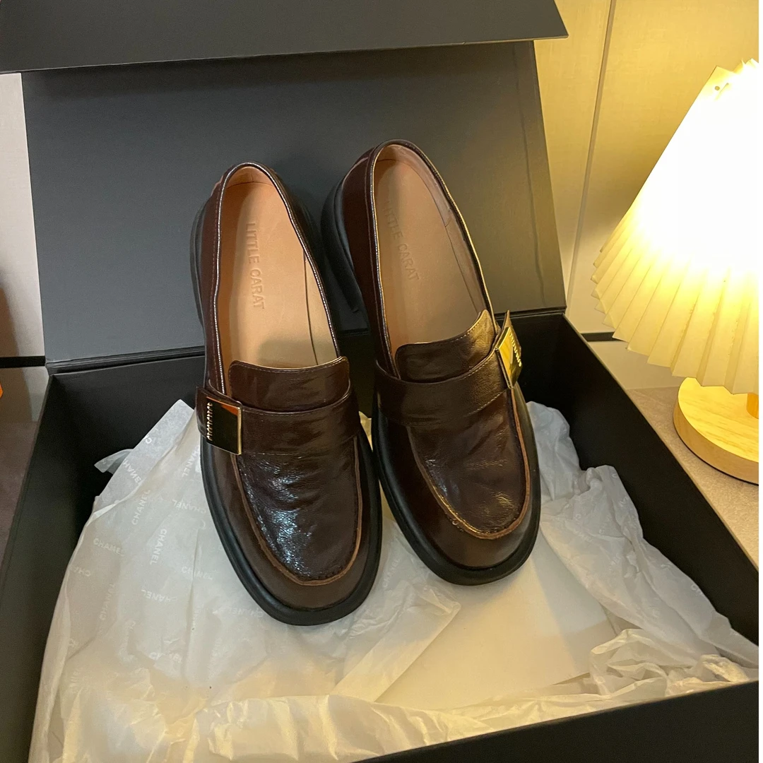 D1165-1/手抓纹羊皮乐福鞋