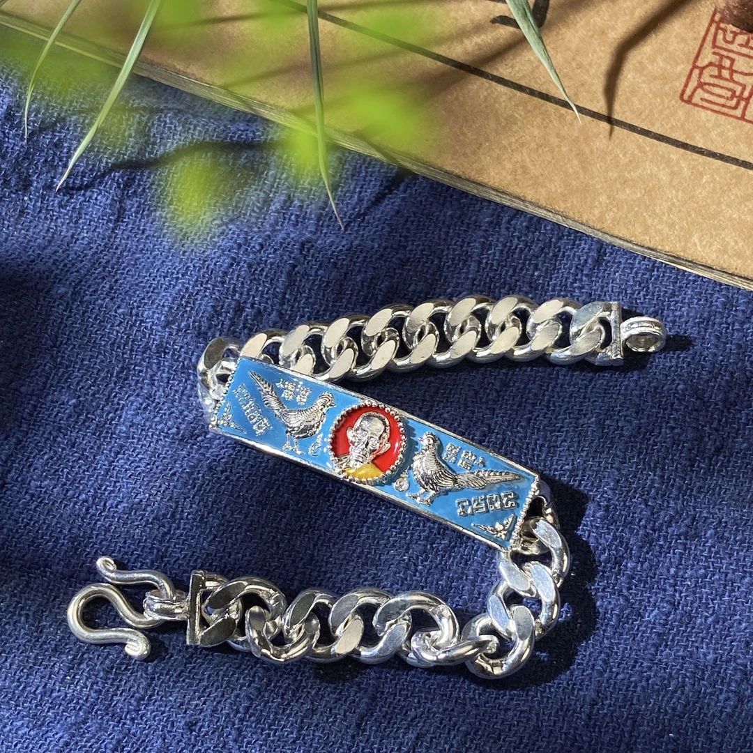 非金属珐琅手链 栗子精选 | 银饰L婆瑞手链红款