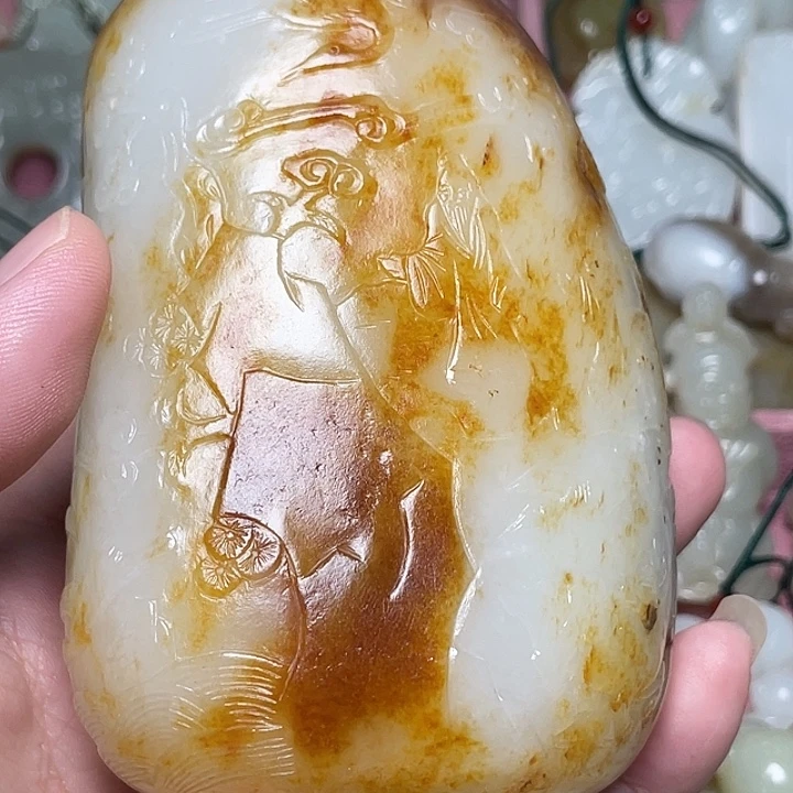 蓝***云和田玉未镶嵌挂件