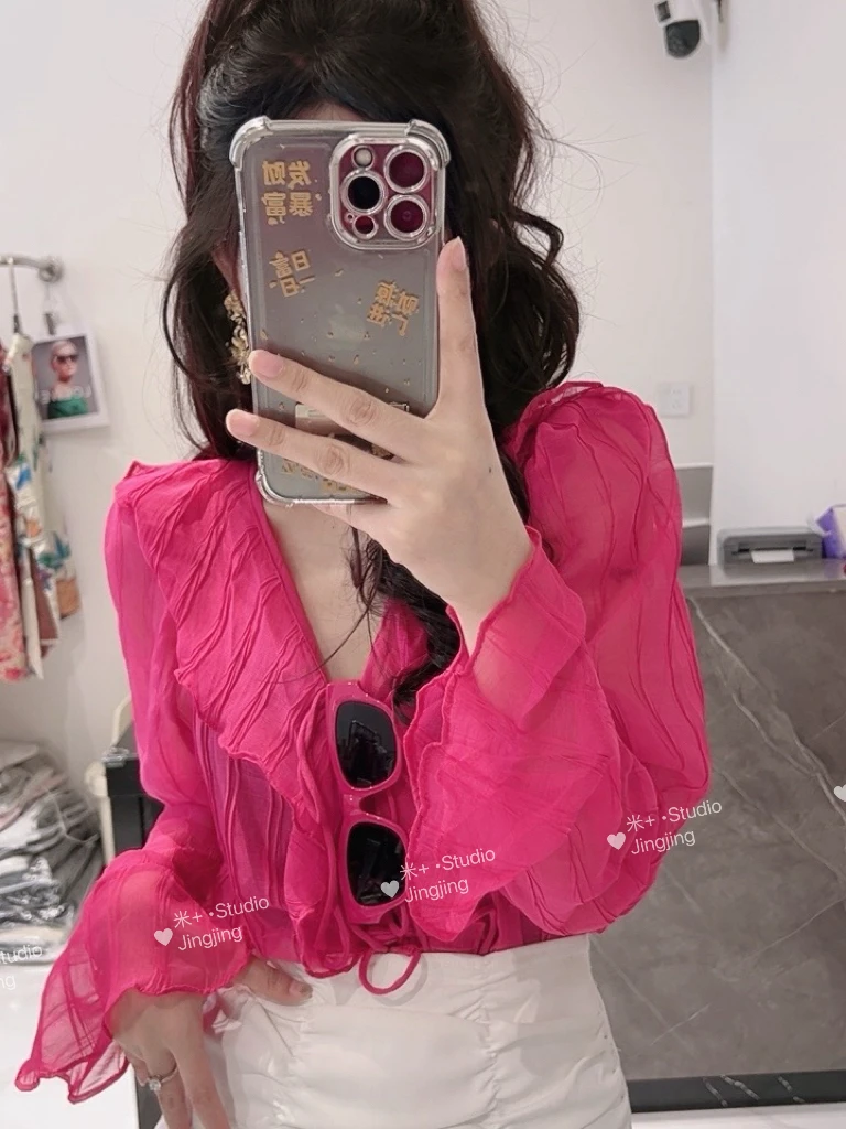 米+【纯欲夏梦】2025年升级版多色衣服韩系洋气不挑人百搭衬衫