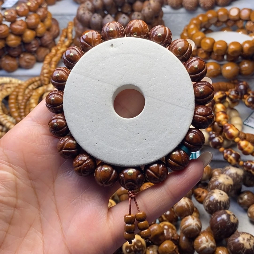 手串紫金鼠手工雕刻凤眼12+