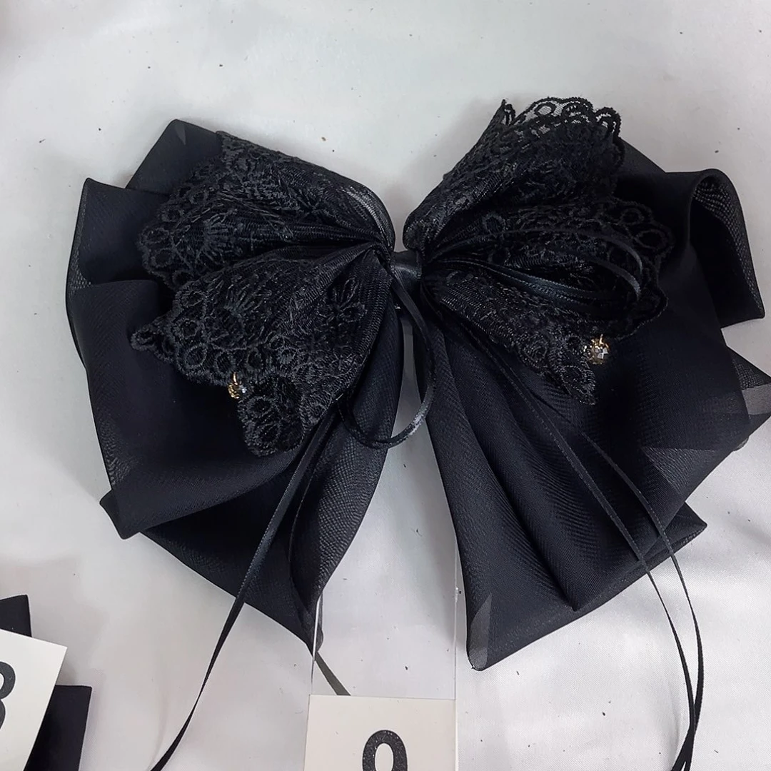 _***饼皮质非金属蝴蝶结发夹