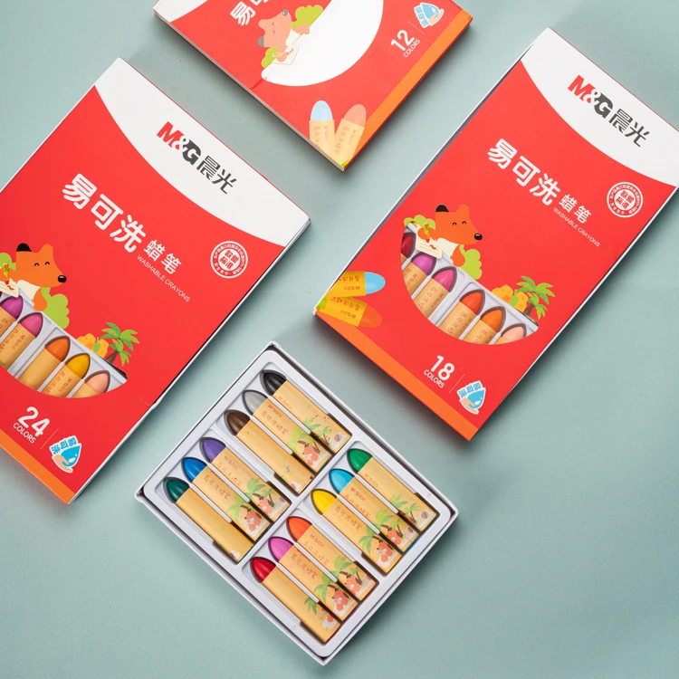 晨光易可洗蜡笔24色AGM900H0