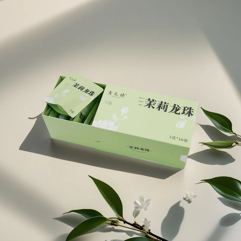 茉莉龙珠茉莉花茶茉莉白茶清香耐泡高品质新茶方便即泡贡眉白茶