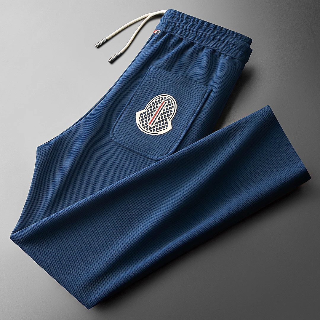 JOZDICE/纪治迪哲运动裤男士春夏华夫格纹时尚潮流百搭舒适运动裤