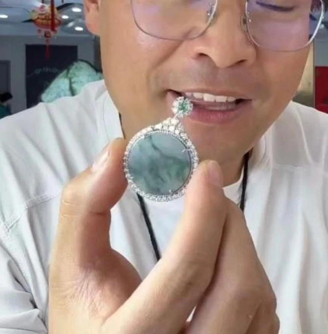 「7.4一哥精选」天然翡翠挂件/QB001-无事牌