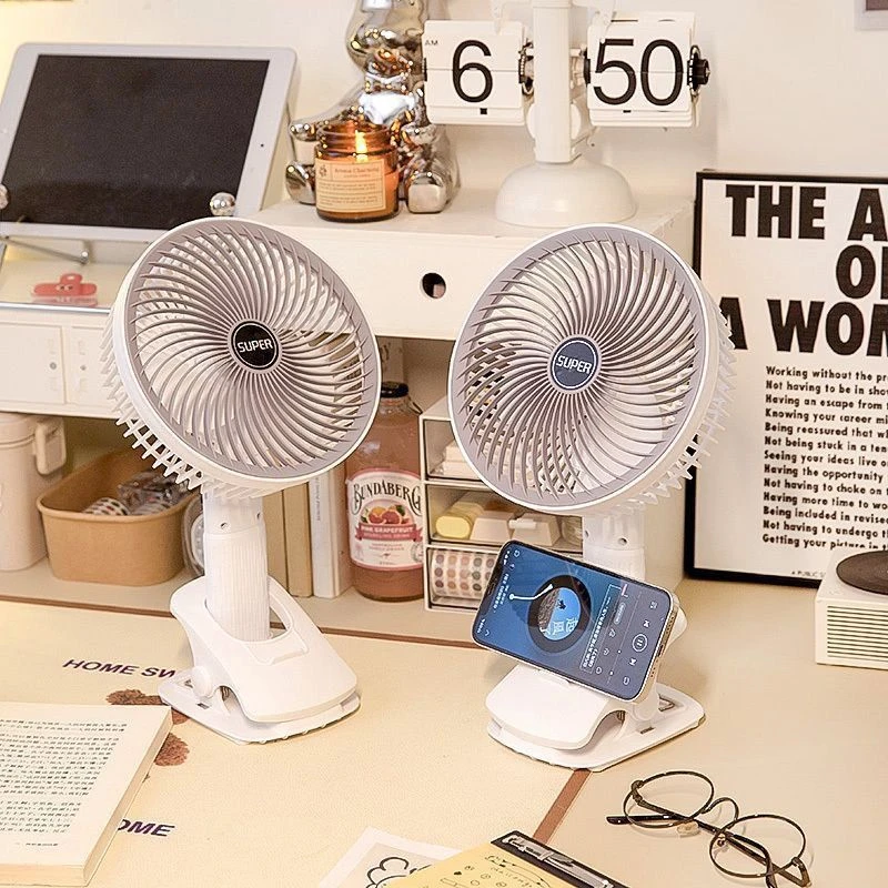 立式便携迷你风扇宿舍办公室便携式插电折叠桌面台式小型夹子