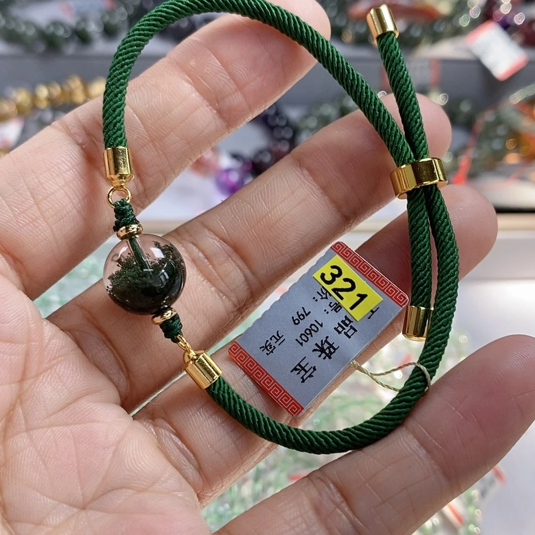 未镶嵌手绳水晶绿幽灵手绳10601