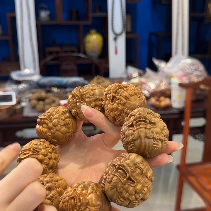 维腊木（绿檀）其他5.0貔貅单圈八方招财