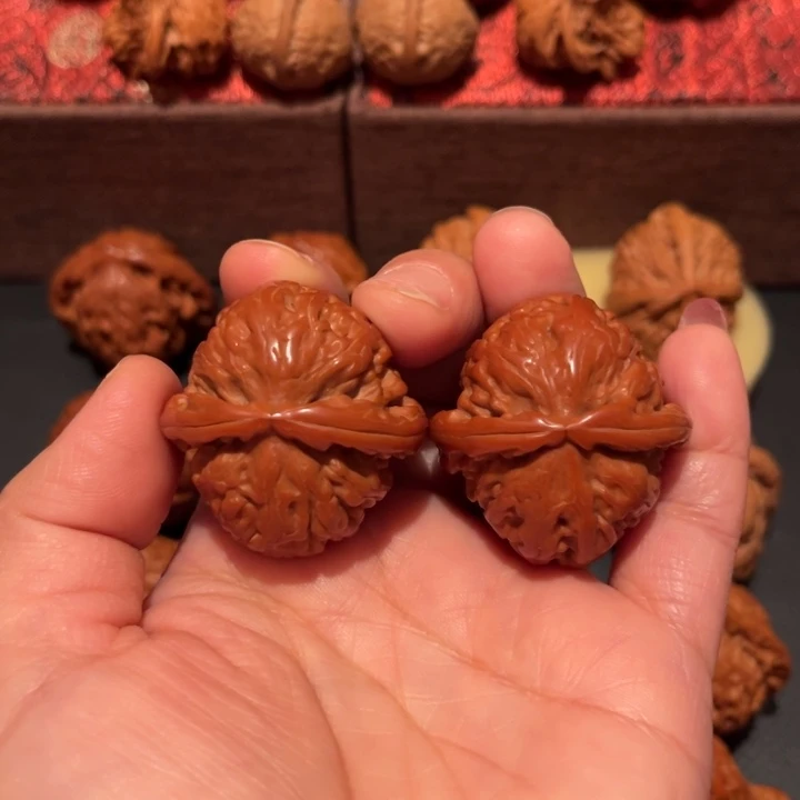 吊坠文玩核桃白狮子