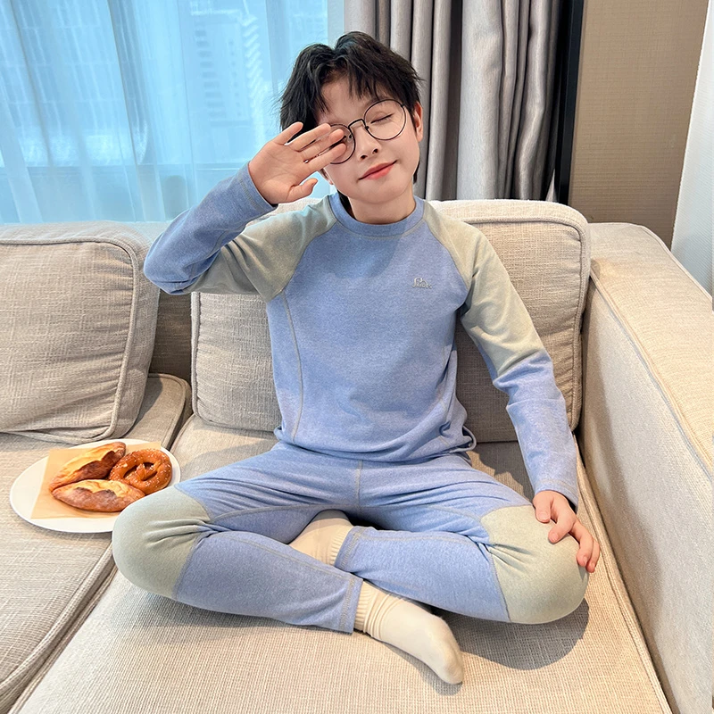 男童秋衣秋裤睡衣套装德绒2025新款男孩中大儿童春秋冬款保暖内衣