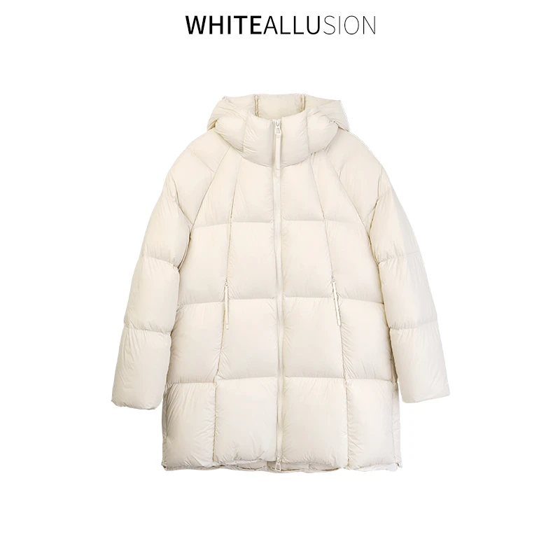 素典【奶油羽绒】冬季收官款！90白鸭绒芙羽绒服高充绒连帽外套3655