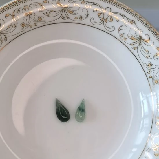 翡翠裸石飘花糯冰小水滴随行 镶嵌款