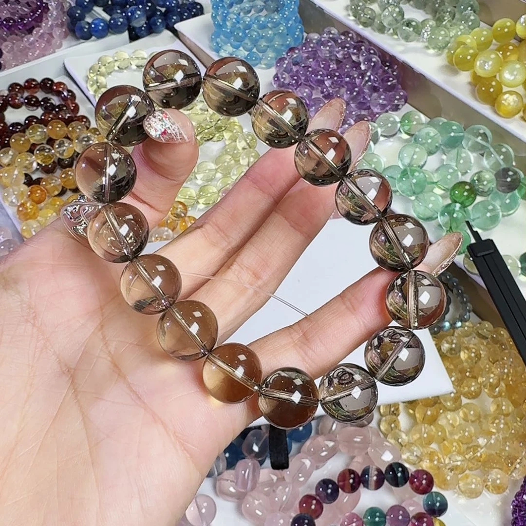 水晶手链未镶嵌夏**凉茶晶13.8