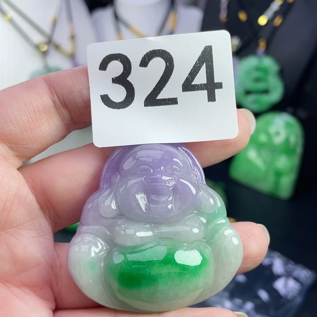 翡翠未镶嵌吊坠(赠链)