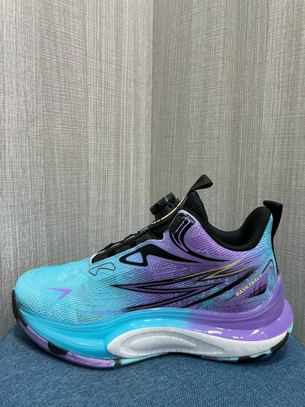 夏季单网青少年真爆纽扣专业篮球鞋时尚