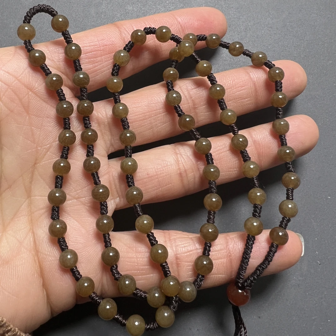 天然和田玉且末糖挂件链 卡5左右