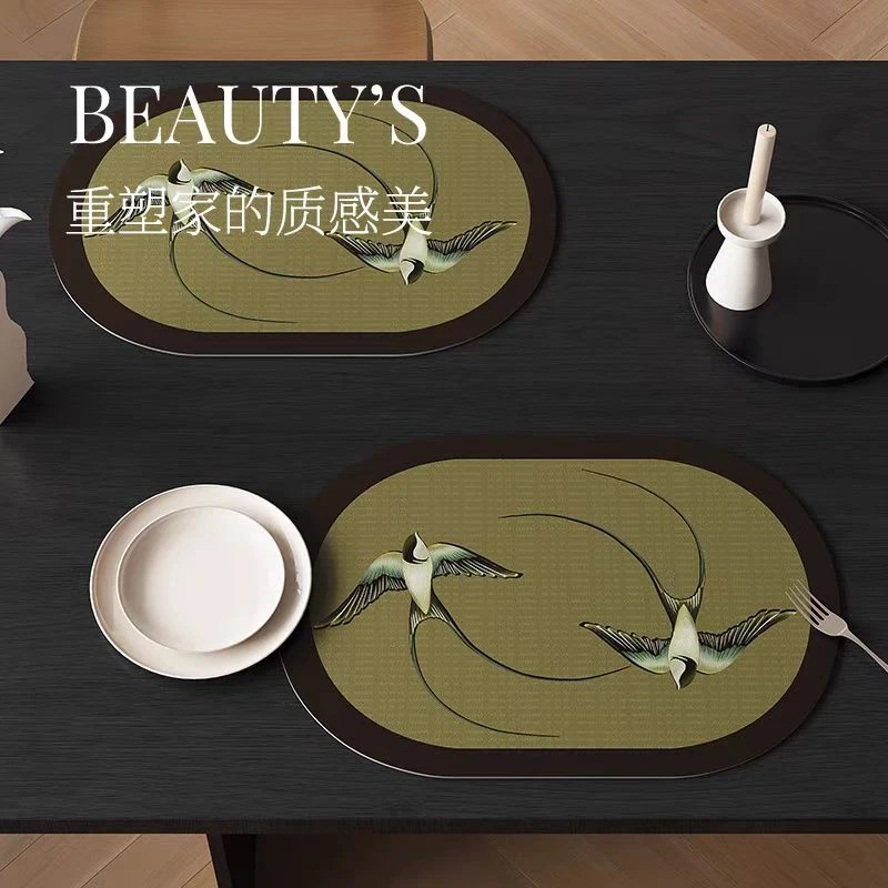 Miss House小屋 新中式硅藻泥速干吸水餐垫高颜值家用防滑防烫垫