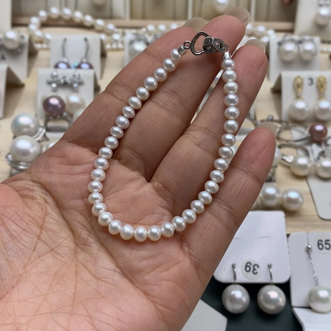 淡水珍珠颈饰银S925镶嵌