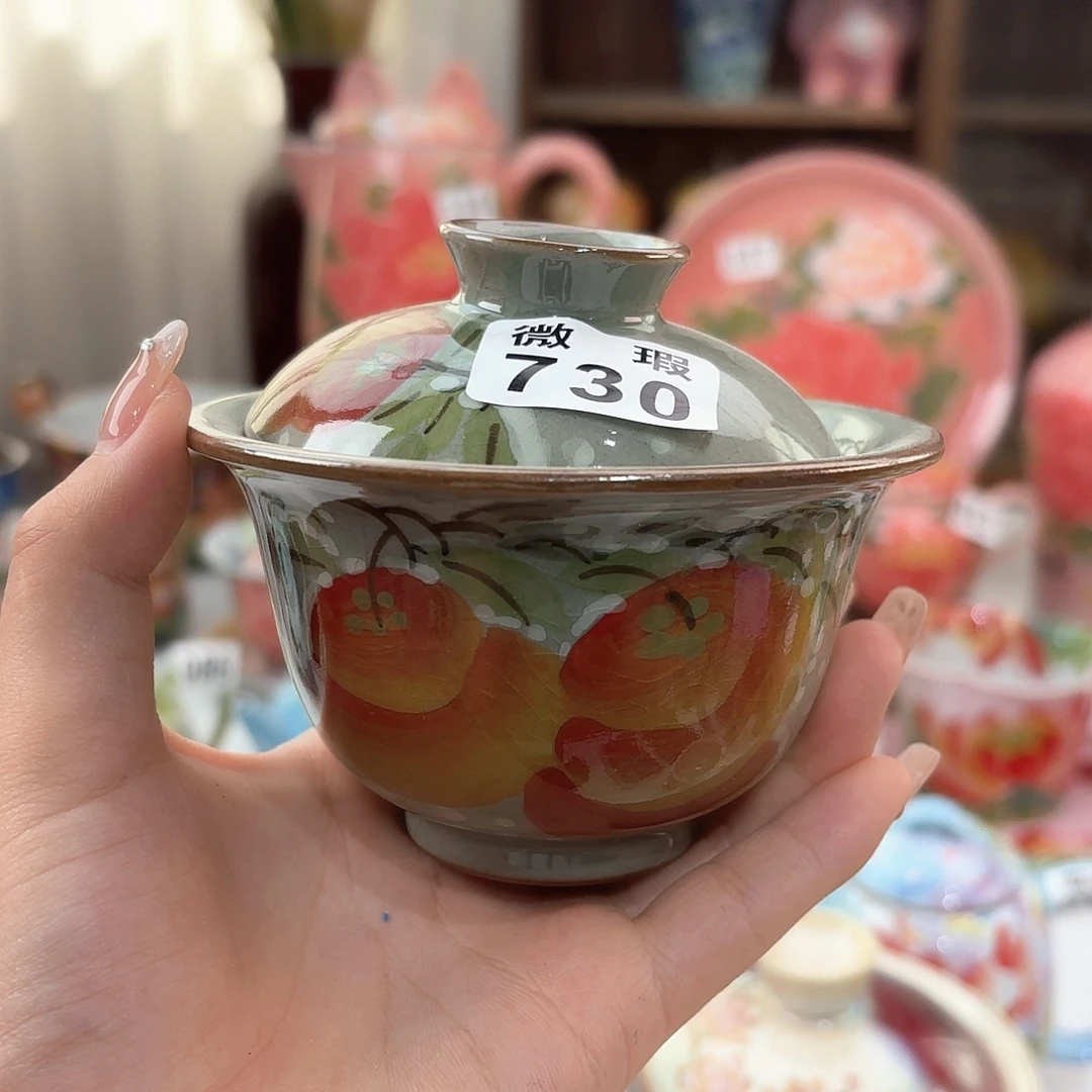 景德镇手绘高温釉下彩陶瓷茶具