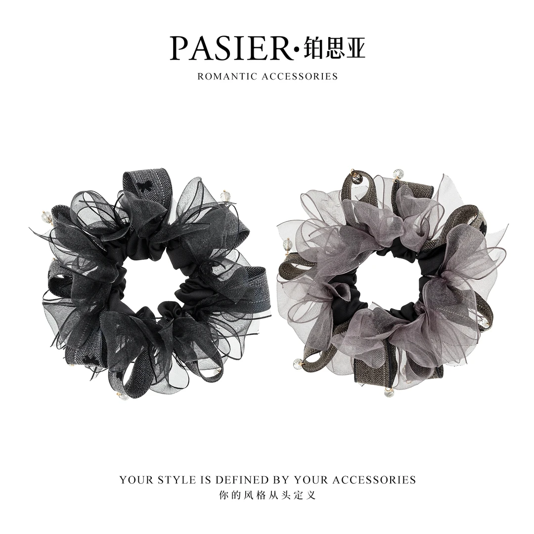 小步舞曲韩系气质发饰赫本风显发量蓬松大肠发圈FB2894