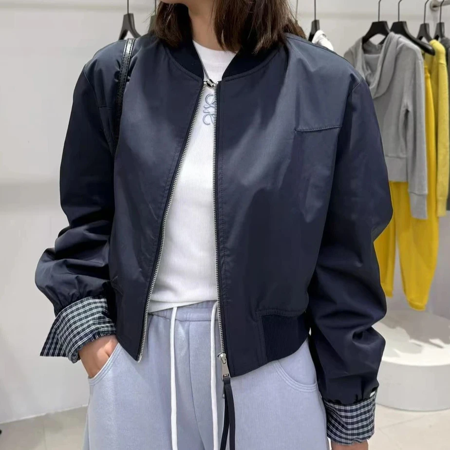 韩风棒球服女2025春新款韩版时髦松弛休闲百搭肯豆风设计感短外套