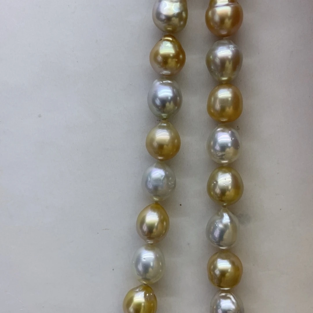 海水珍珠项链银S925镶嵌