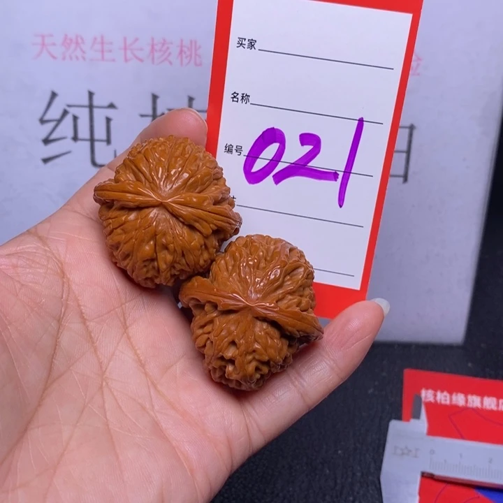 文玩核桃把件含****…021，37白狮子