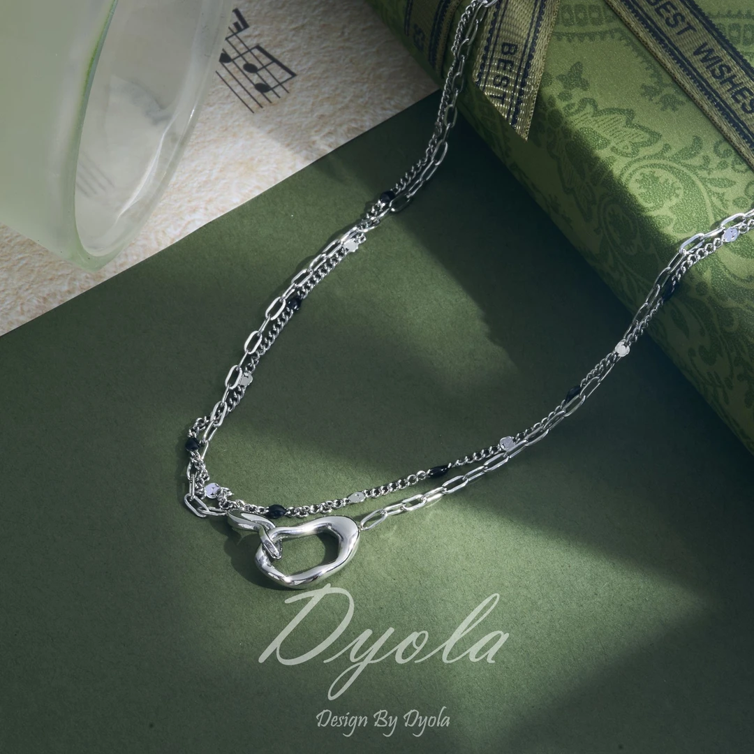 钛钢项链 Dyola「昼夜法典」双层复古法式小众N305047