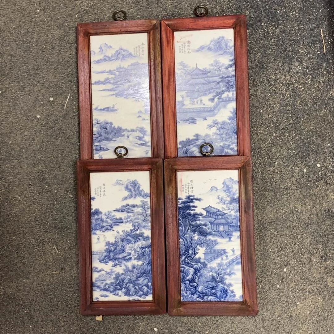 瓷片30*16*4 景德镇瓷板画柴窑烧制