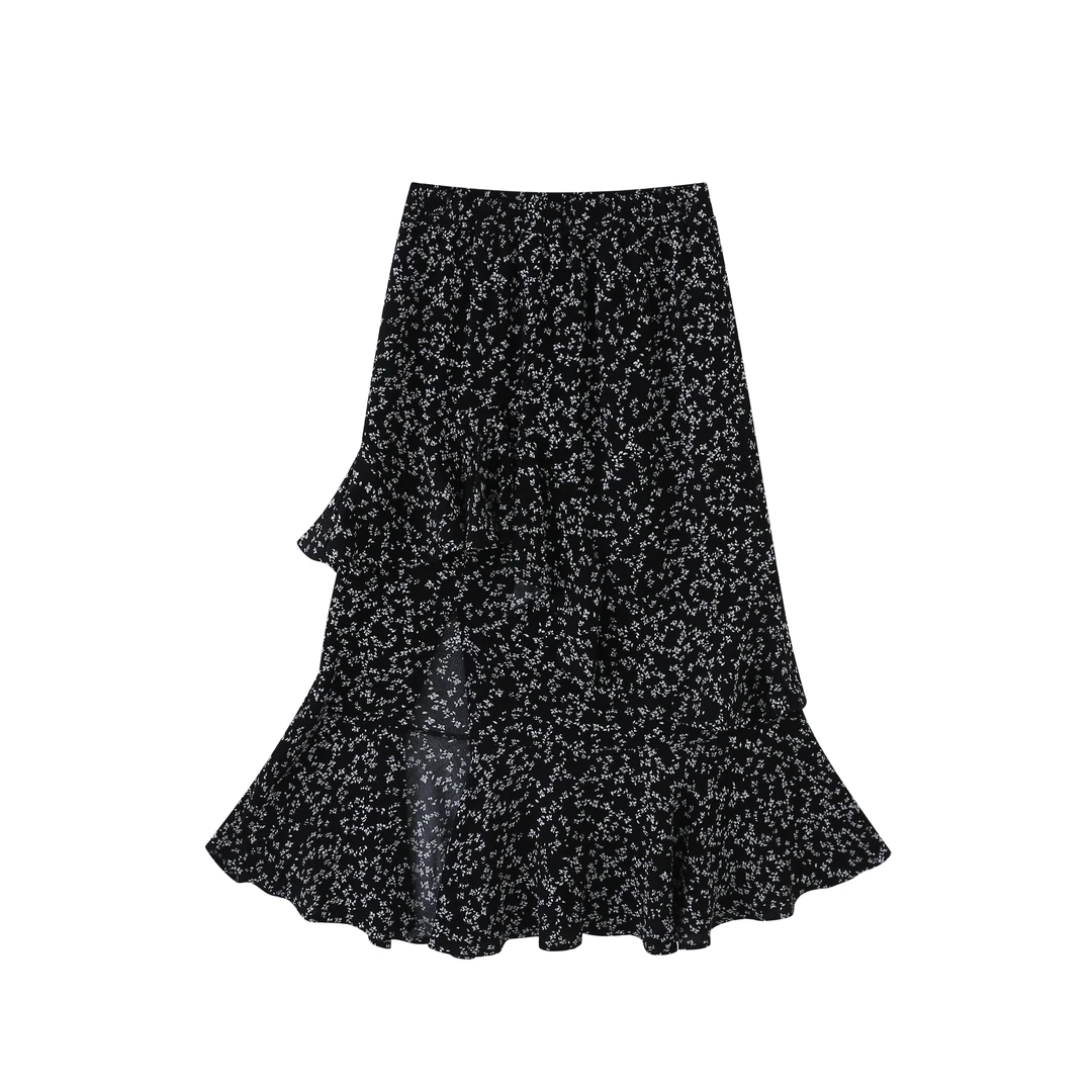 【馥程甄选】2025轻盈休闲透气轻奢黑色温柔性半身裙-JS003