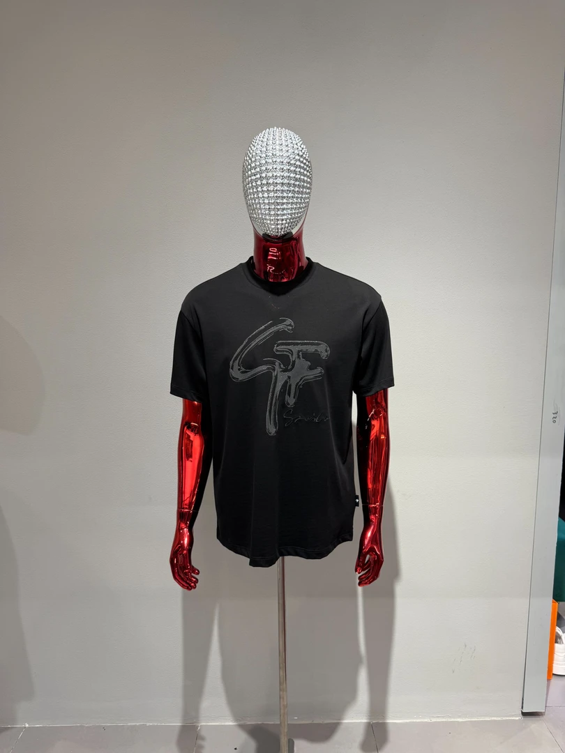 意大利GF时尚T恤男士男款纯棉休闲夏季圆领潮流