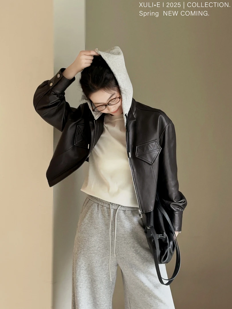 XULI'S EPOCH异质带帽设计皮衣夹克·25限定·23225