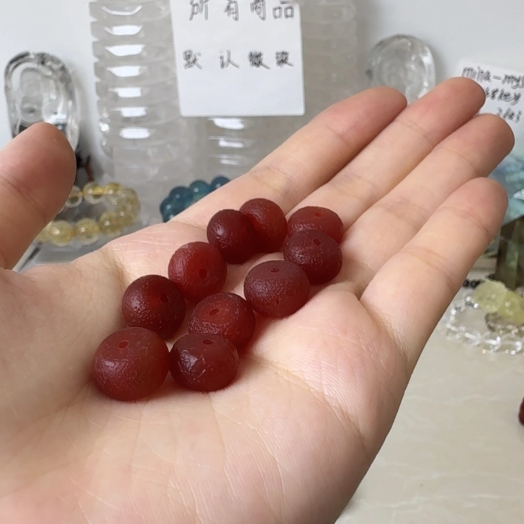 玛瑙/玉髓未镶嵌手链矿坑10个