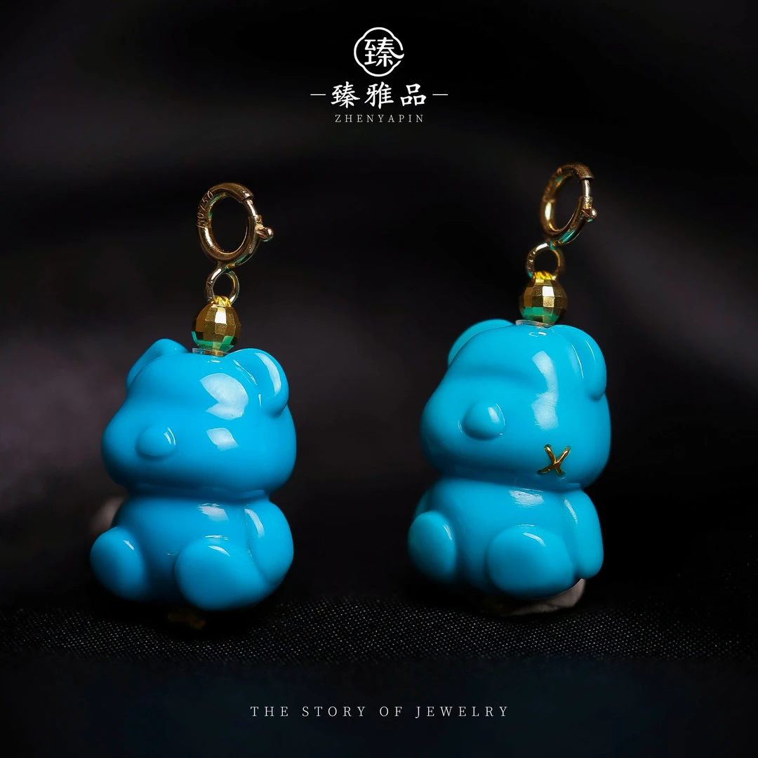 【李哥推荐】18k金绿松吊坠@ZY50709034@多样性发一