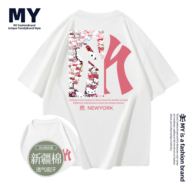 MY夏季潮牌纯棉休闲潮流上衣2025情侣同款T恤男女同款