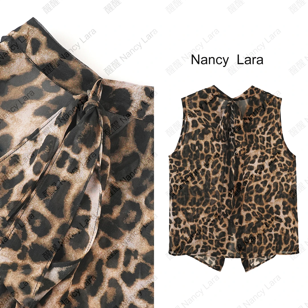 Nancy Lara 真丝豹纹小衫 NL491XV616