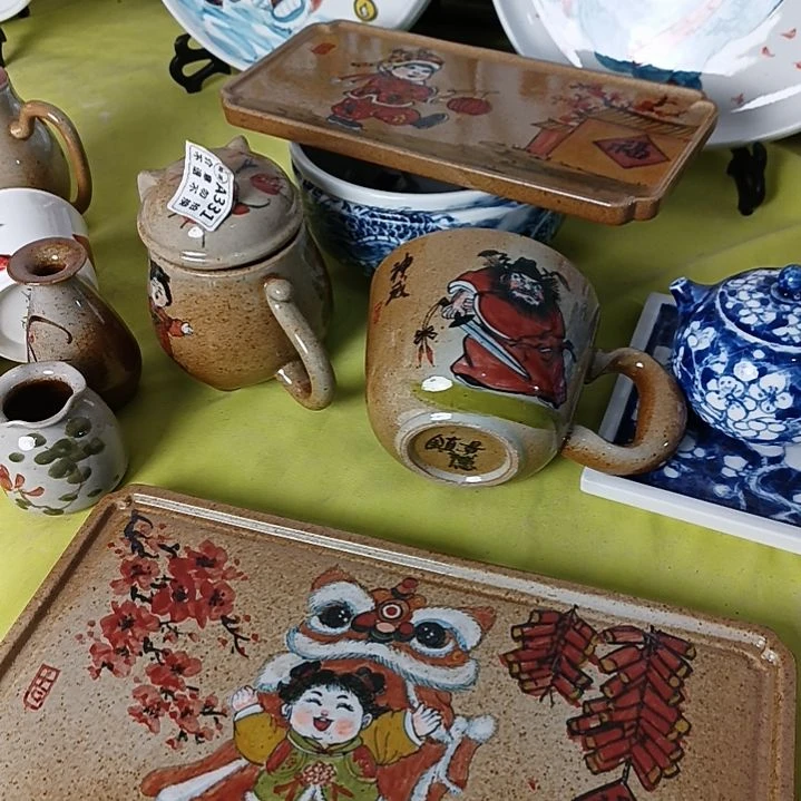 盘糖*崽景德镇手绘釉下彩手绘