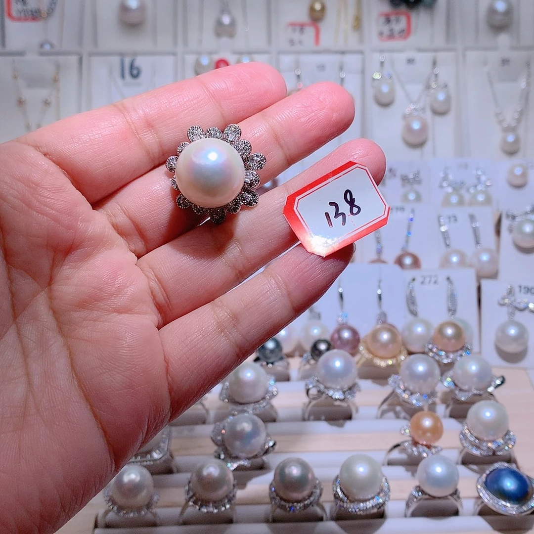 淡水珍珠未镶嵌戒指CC15.7mm