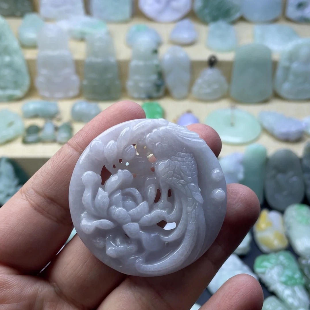 翡翠未镶嵌颈饰纯天然翡翠