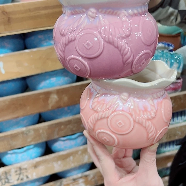 有孔，凑单福利满10元发货陶瓷多肉花盆！