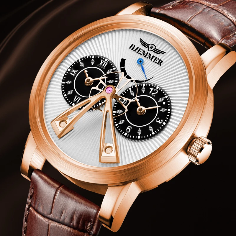 HAEMMER海默尔全自动机械表个性时尚大表盘男士手表