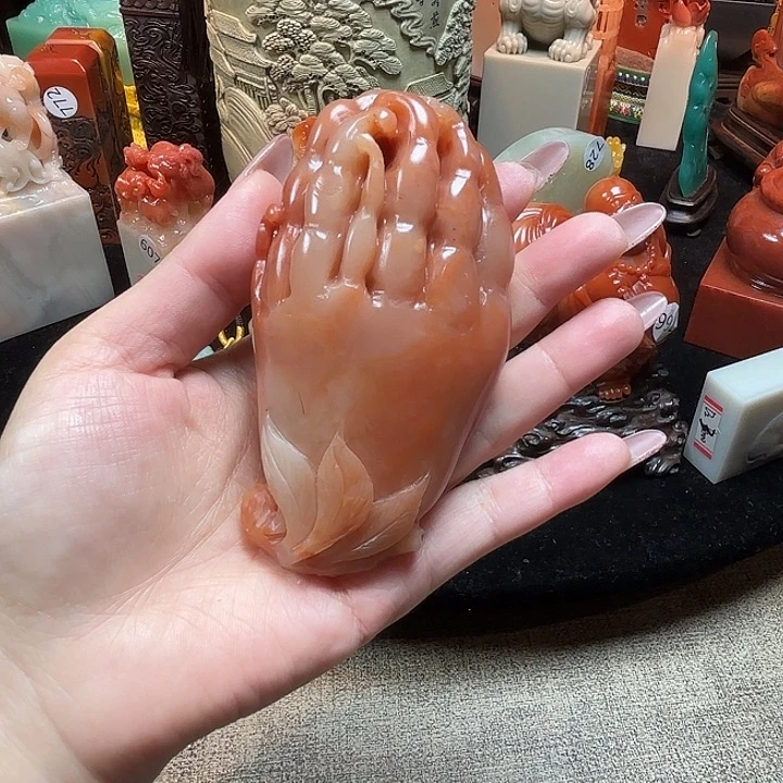 昌化石印石手把件