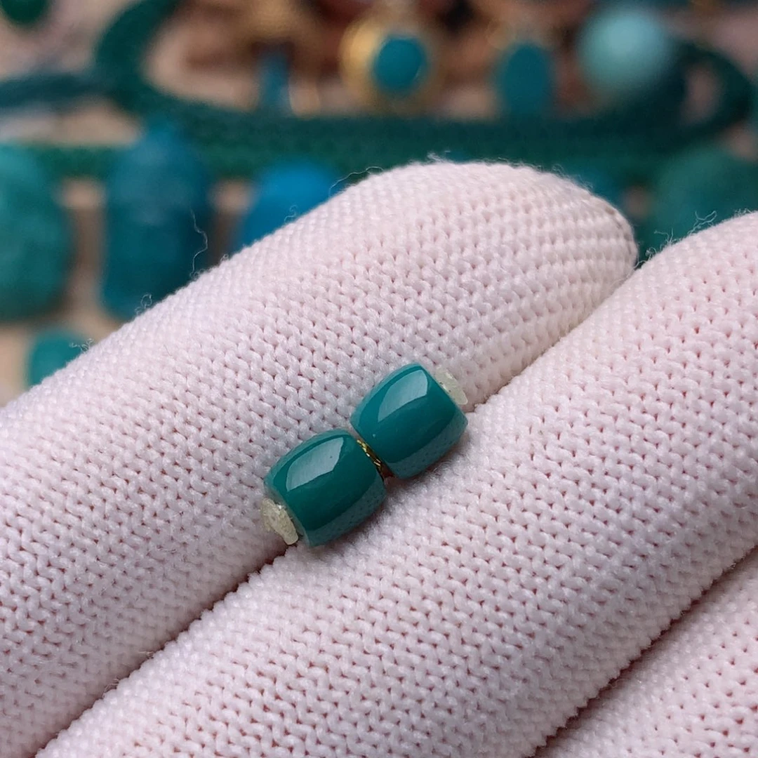 未镶嵌绿松石珠宝奇石5.5m m